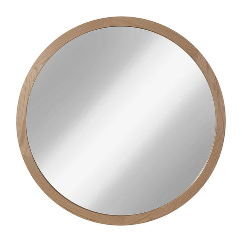 Oak Round Mirror